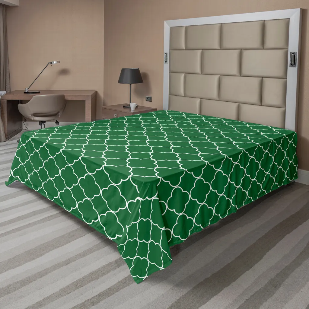 Lenzuolo Matrimoniale Verde ABAKUHAUS - No Stiro 266x260 cm