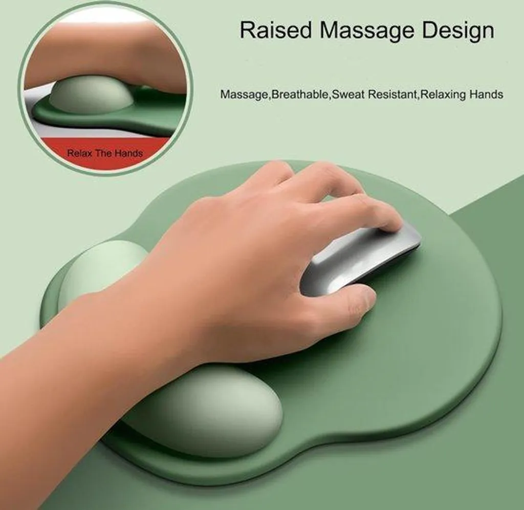Tapis de souris avec repose-poignet confort en mousse à mémoire de forme