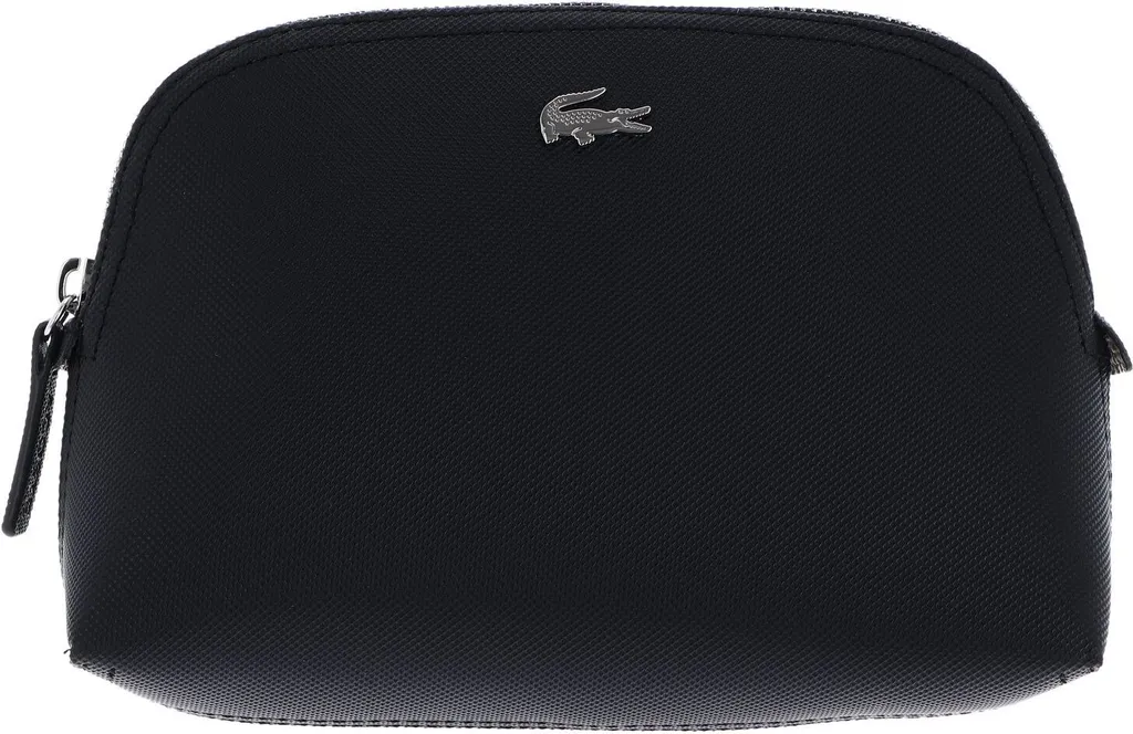 Lacoste Anna Make Up Pouch Noir Krema - Trousse de Maquillage de Luxe