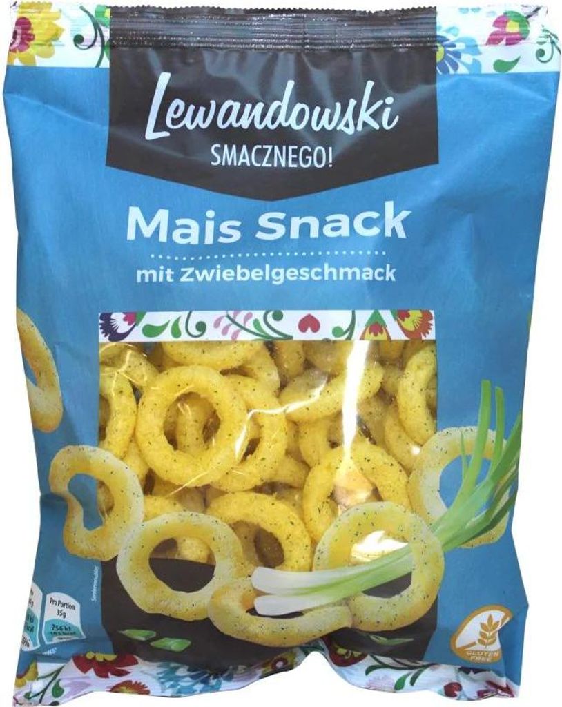 Lewandowski Maissnack mit grünen Zwiebelgeschmack 70g Produktbild 