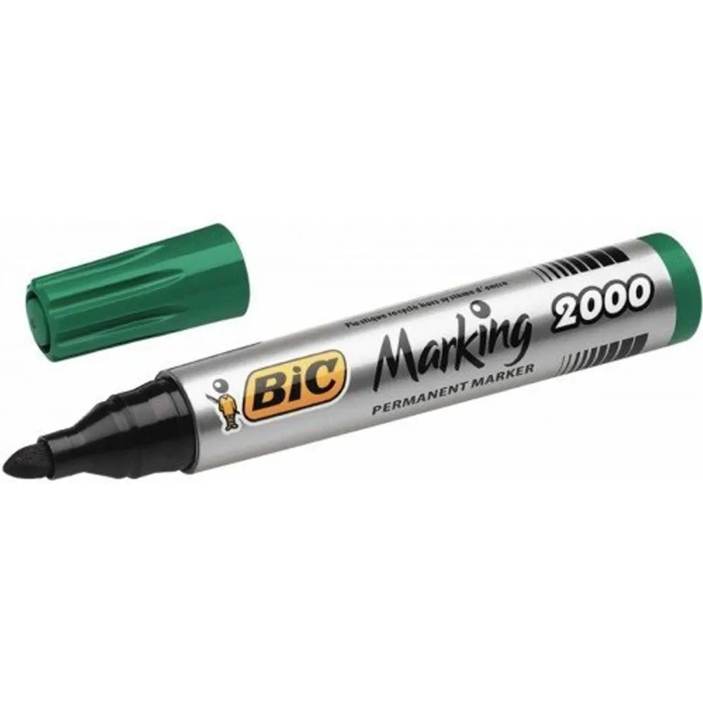 BIC Marking 2000 Marcatore Permanente Verde 12 pz - Pennarello Indelebile
