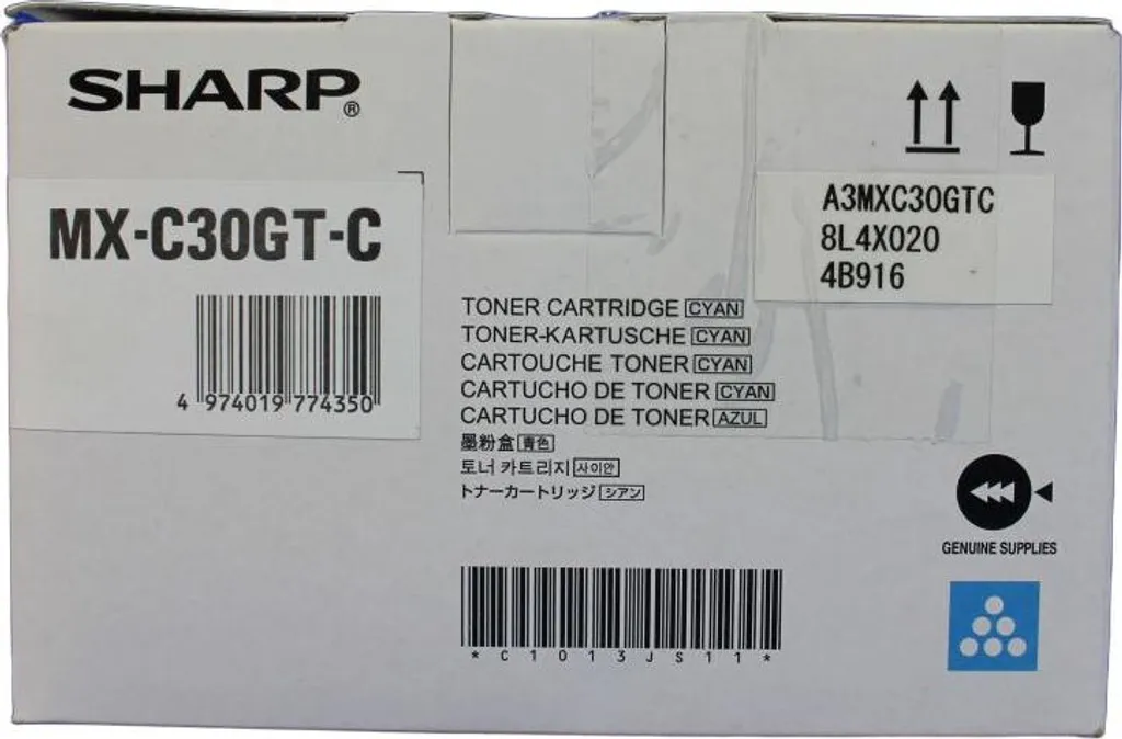 Toner Originale Ciano Sharp MX-C30GTC - Colori Brillanti e Definiti - 9