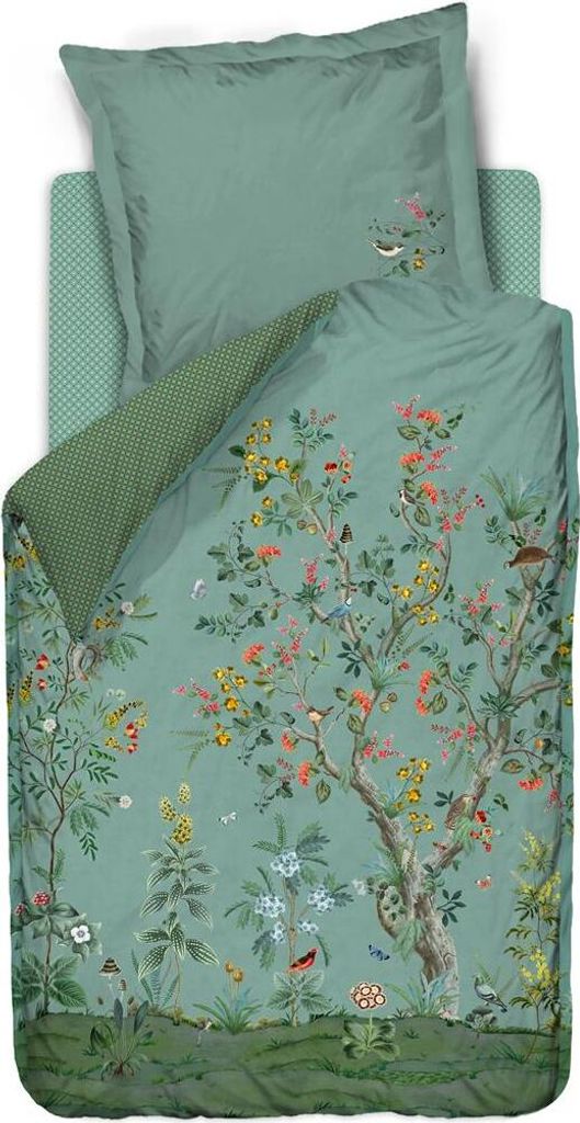 Pip Studio Bettwäsche Wild and Tree Blue Perkal Zusatzkissenbezug 80x80 cm