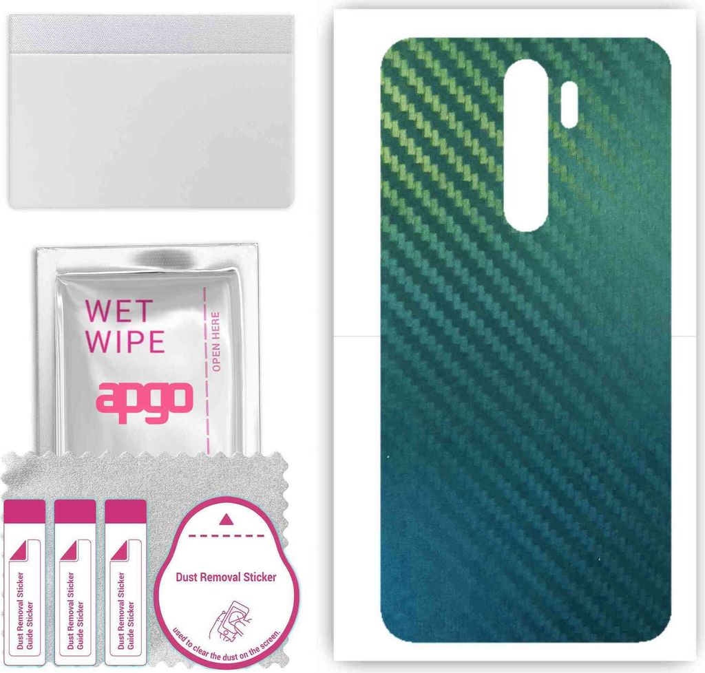 apgo Rückseite Schutzfolie, Skin, kompatibel mit Xiaomi Redmi Note 8 Pro, Hinten Displayschutzfolie aus Vinylfolie, kratzfest, einfache Montage - ...