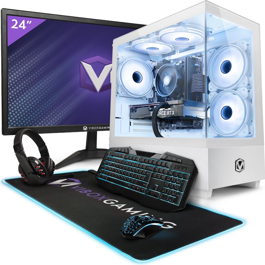Vibox V-162 Gaming PC Set Komplett - Monitor 23 Zoll - AMD Ryzen 5 5500 4,1 GHz - Nvidia GTX 1660 Super 6 GB - 16 GB RAM - 480 GB SSD - Windows 11 ...