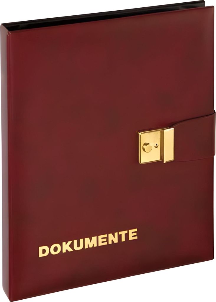 PAGNA Dokumentenmappe 4-Ring-Mechanik 1H weinrot Produktbild 