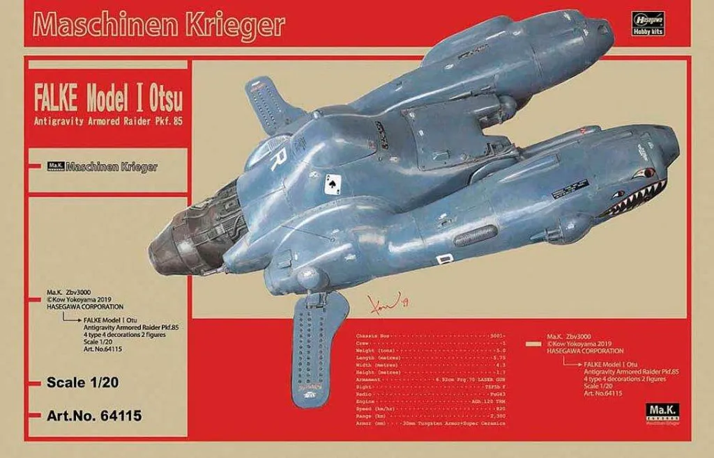 Maquette Pkf 85 Falke Model I Otsu Antigravity Armored Raider 1:20