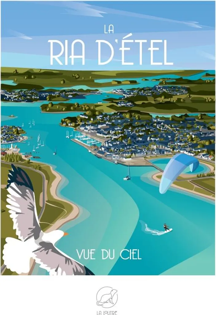 Casse-tête 1000 pièces : Ria d'Etel paysage breton vu du ciel - La Loutre
