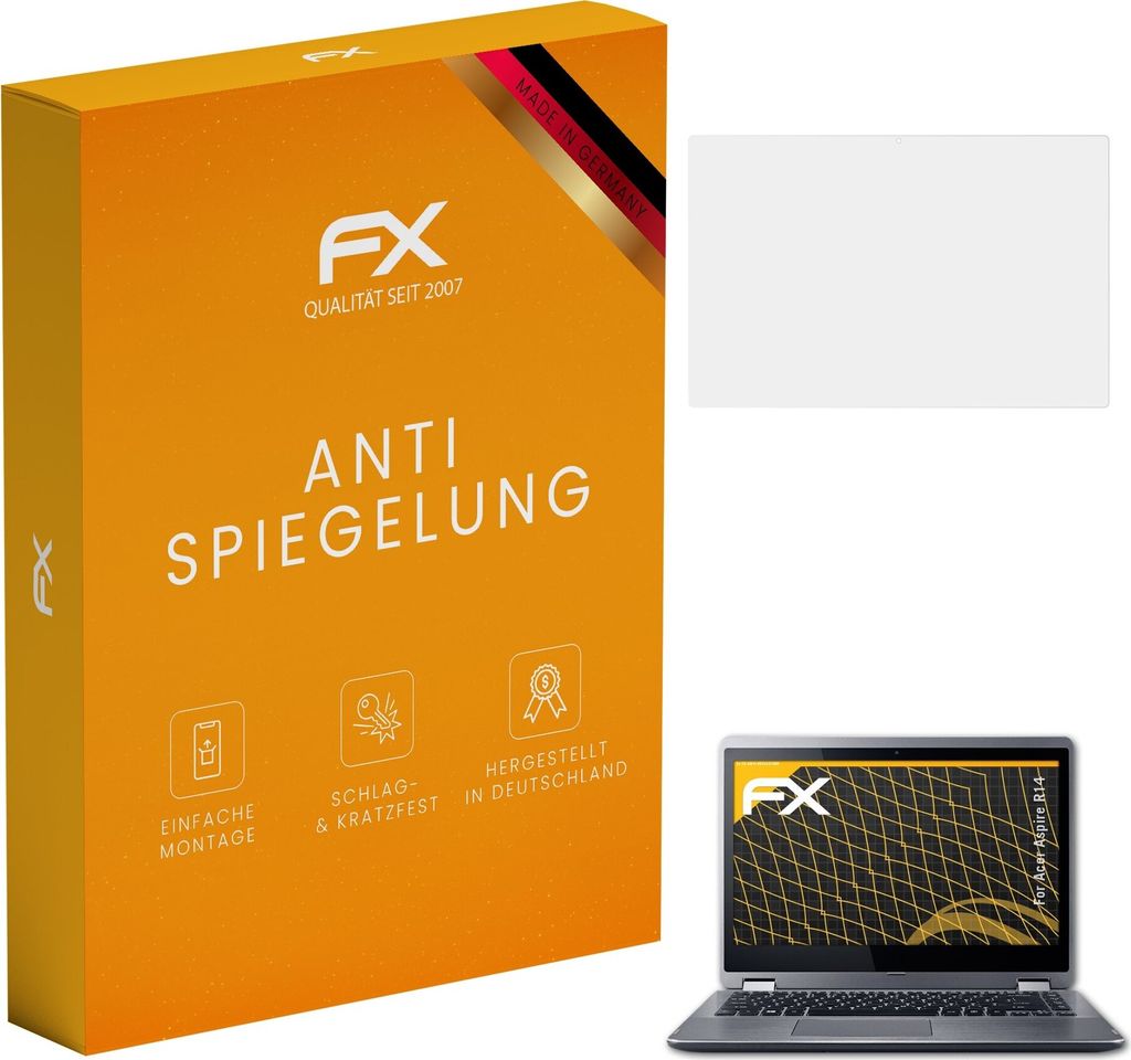 atFoliX FX-Antireflex 2x Schutzfolie kompatibel mit Acer Aspire R14 Displayfolie