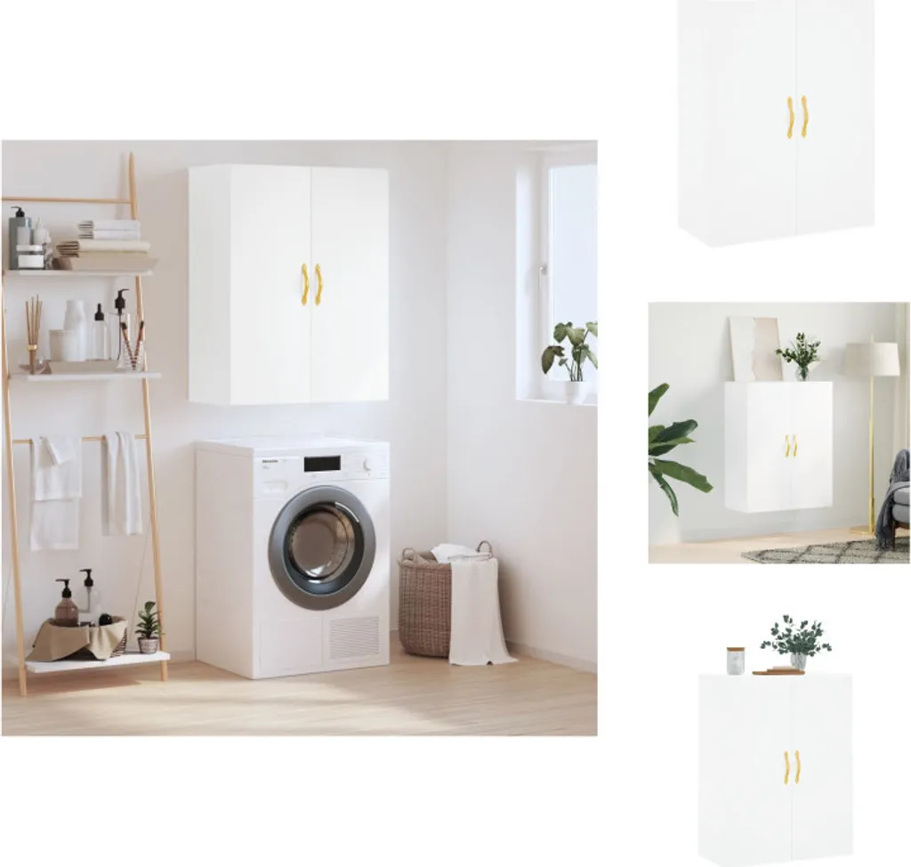 Armadio Pensile vidaXL 69,5x34x90 cm Bianco - Credenza Stock Online