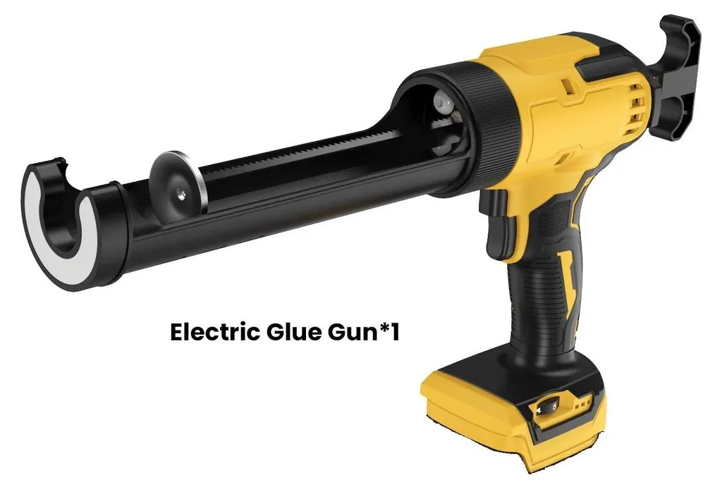 Pistolet à calfeutrer électrique Dichtgun 6 vitesses avec éclairage LED