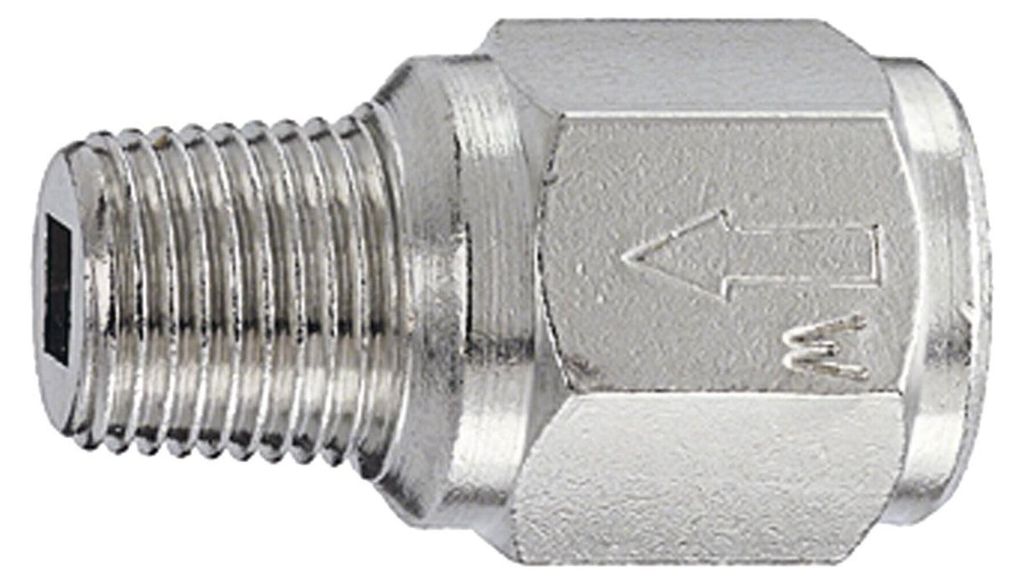 Riegler Rückschlagventil, Kleinstbauweise, MS vern., R/Rp 1/8, 0,2 bar