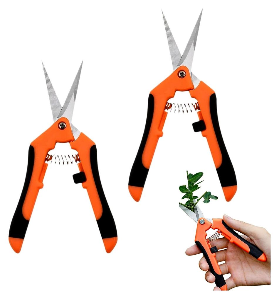 2 Stück gebogene Trimmschere für Gartenarbeiten