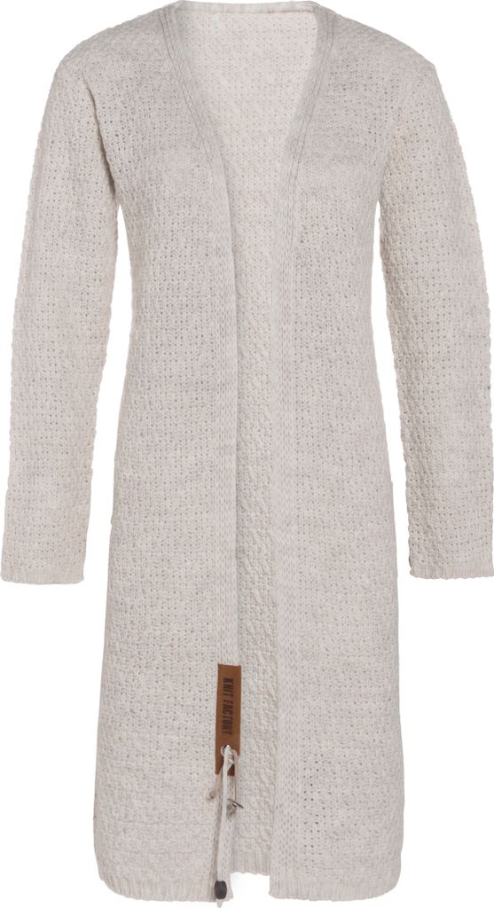 Knit Factory Luna Lange Strickjacke - Beige - 36/38