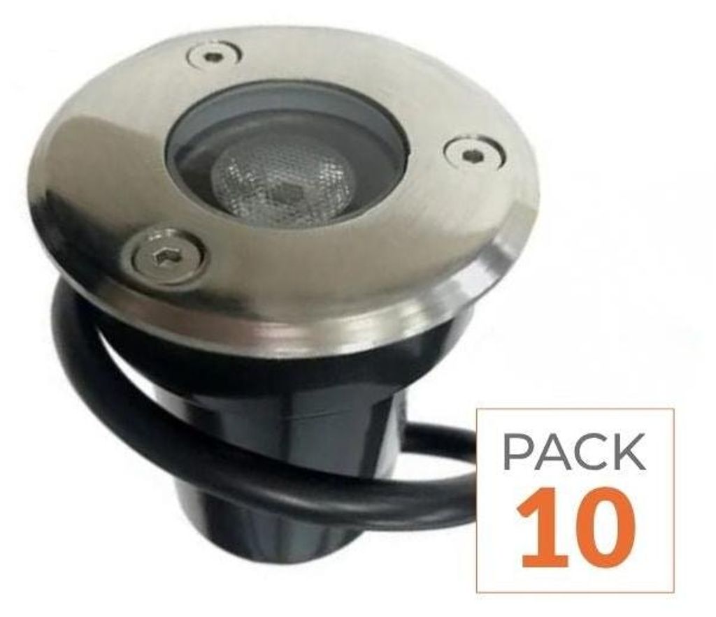 LED-Einbaustrahler für den Außenbereich IP65 220V Sol 3W 45° (Packung mit 10 ) - Kaltweiß 6000K - 8000K