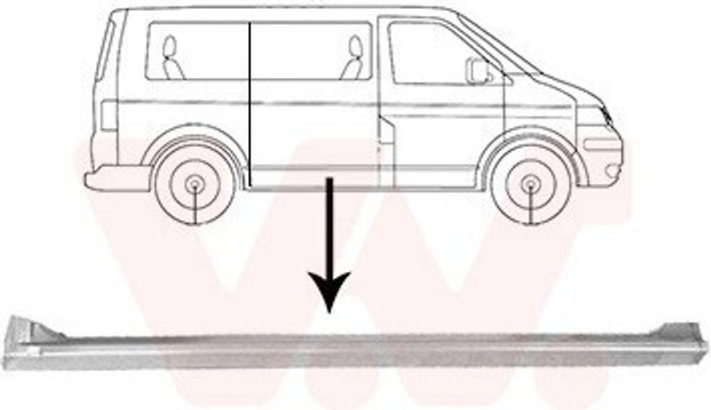 VAN WEZEL Seitenwand Reparaturblech für VW Transporter V Bus (7HB, 7HJ, 7EB, 7EJ, 7EF, 7EG, 7HF, 7EC) Multivan V (7HM, 7HN, 7HF, 7EF, 7EM, 7EN)