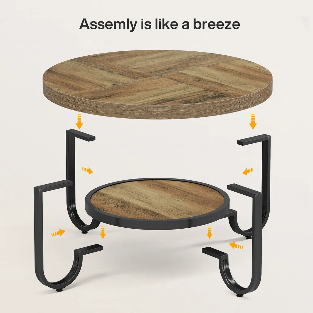 Table Basse Stable et Spacieuse 79cm pour Ranger vos Objets du Quotidien - 9