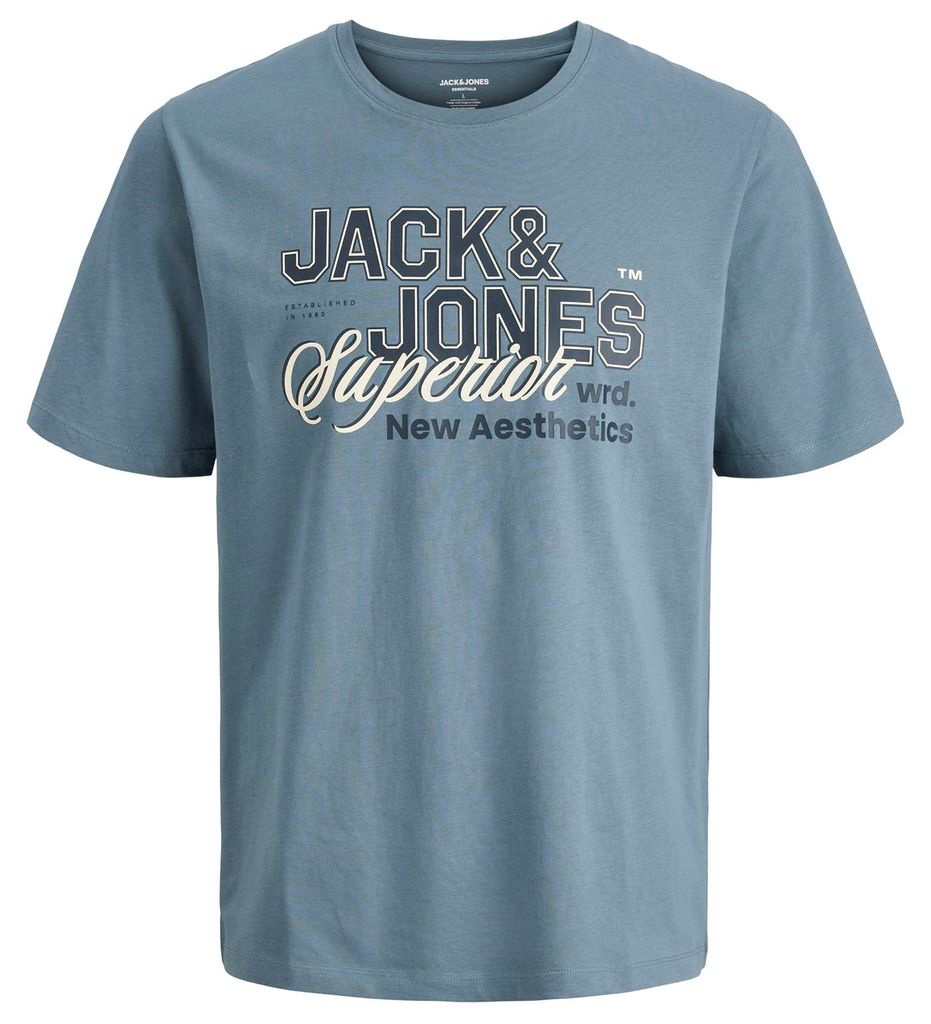 Jack&Jones T-Shirt XXL Logoprint JJELOGO rauchblau