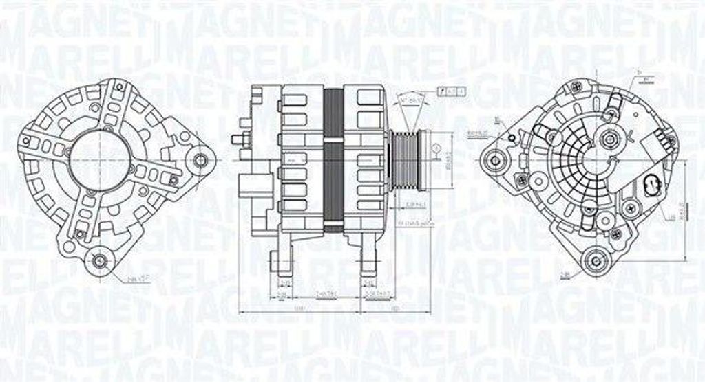 MAGNETI MARELLI 063736232010 Lichtmaschine Generator LiMa 110A 12V für VW up! Schrägheck (121, 122, BL1, BL2) POLO (AW1, BZ1) load up! Kastenwagen