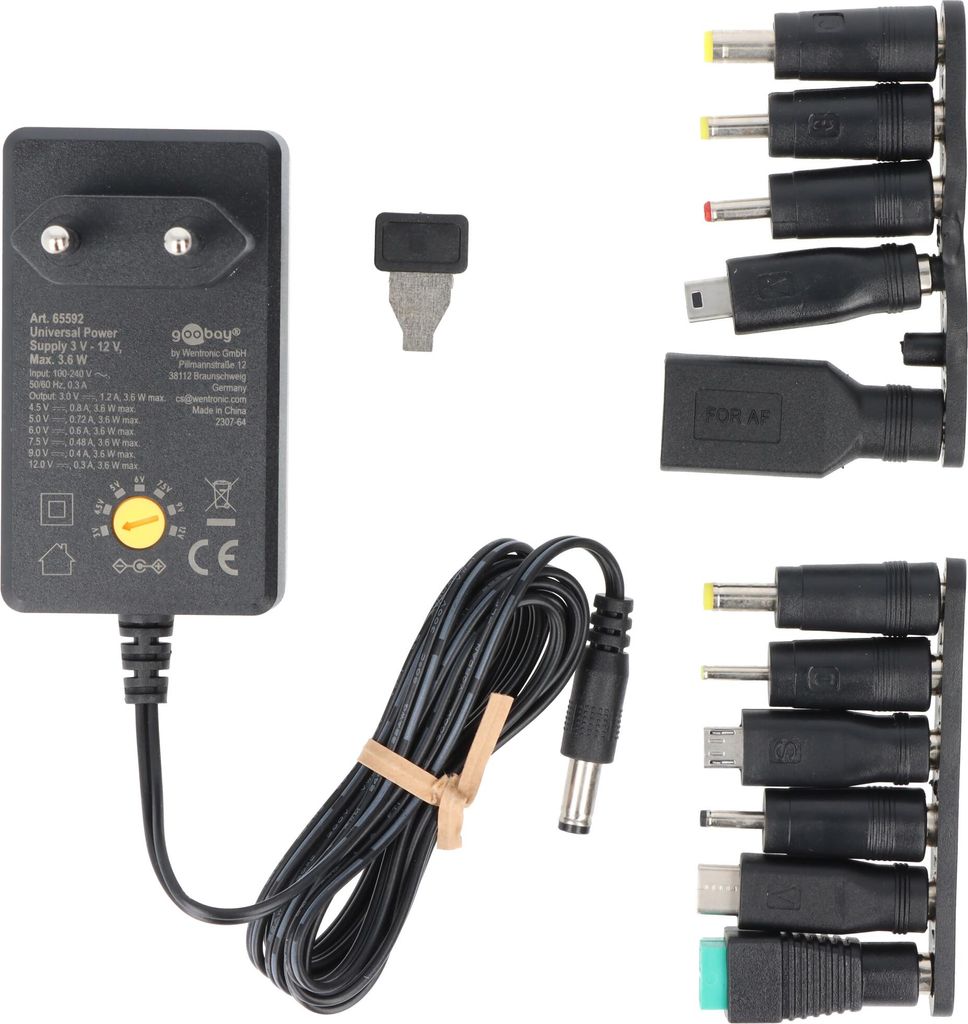 Goobay 65592 Netzgerät/Wechselrichter Indoor Schwarz Produktbild 