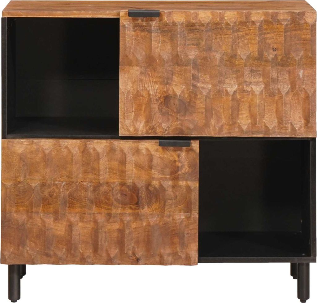 Cloris Designermöbel Sideboard mit Speicher Akazienbraune Oberfläche 80 x 33 x 75cm - 2026Neu893824 - CD- & DVD-Regale
