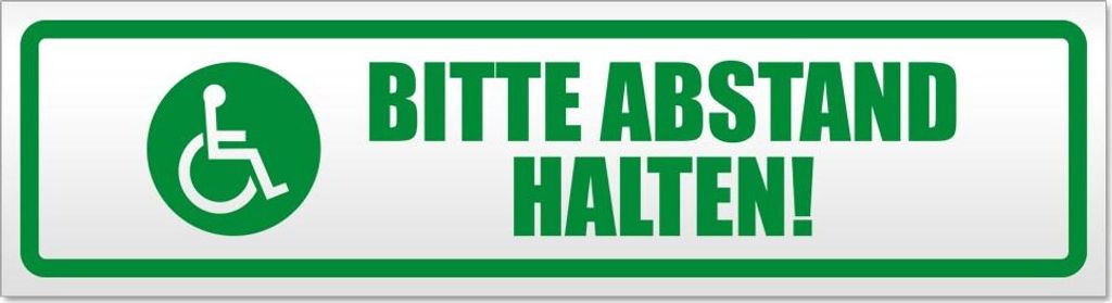 Bitte Abstand halten! Motiv 2 Magnetschild Schild magnetisch