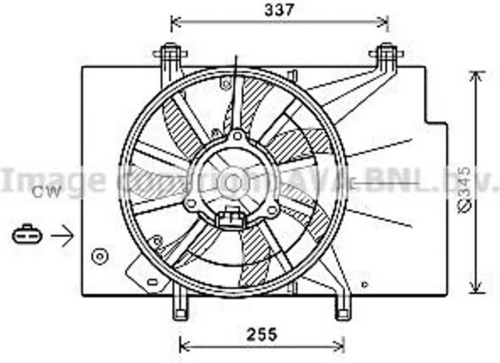 Ventilateur radiateur PRASCO FD7582 haute performance pour B-Max