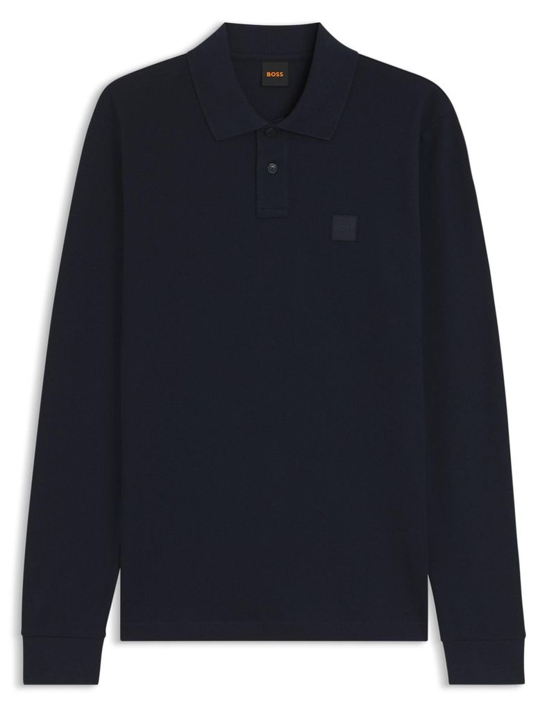 BOSS Passerby Langarm-Polohemd, Blau XL Produktbild 