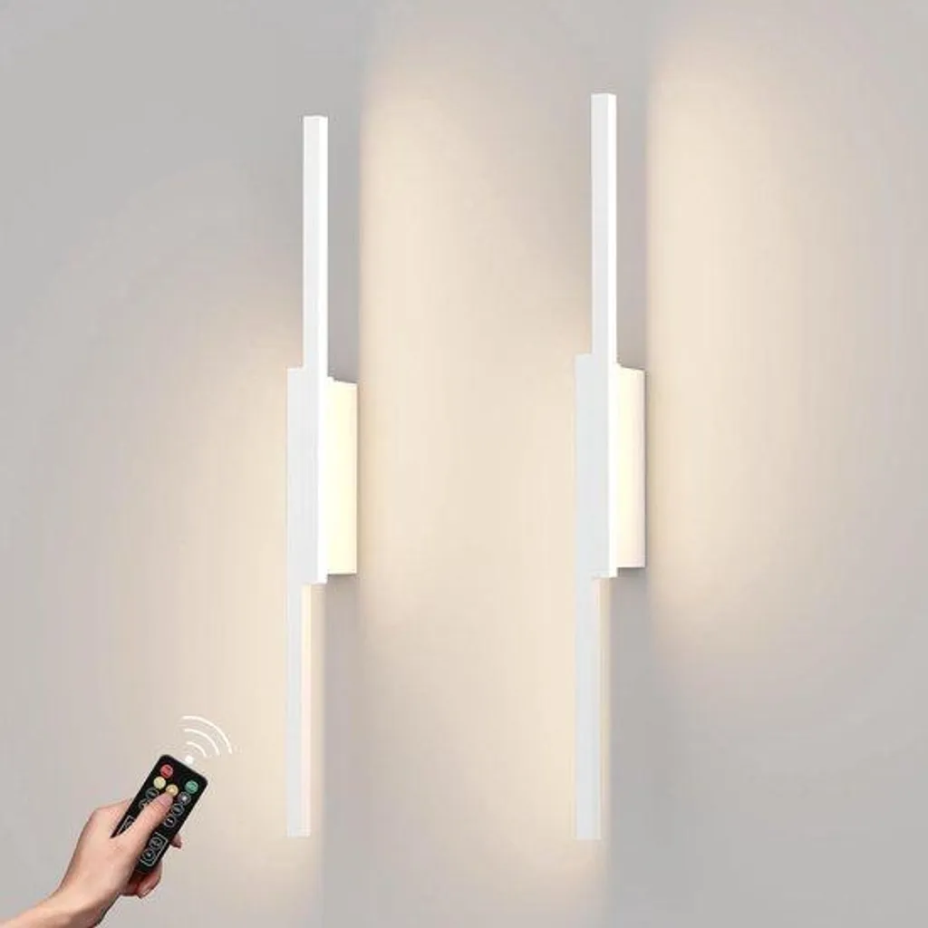 Applique murale LED télécommandée 60 cm Blanche - Éclairage variable