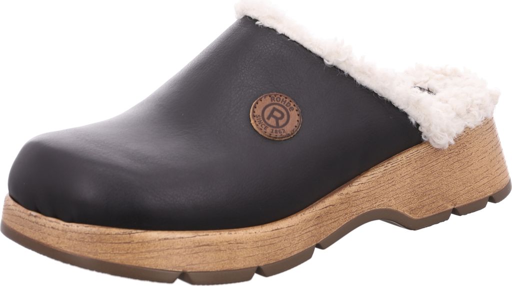 Rohde Damen Clog Pantolette Keilabsatz Warmfutter Licata 7000, Größe:41 EU, Farbe:Braun