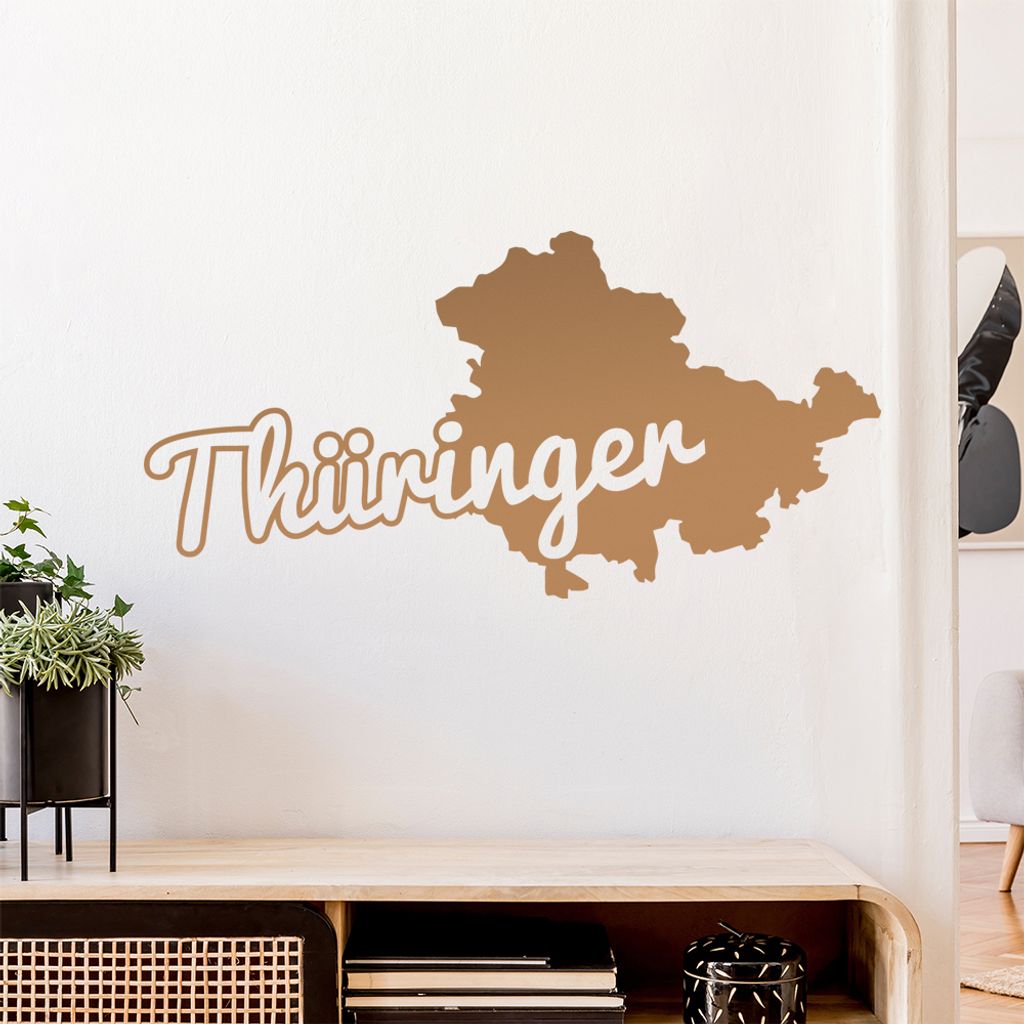 Thüringen Thüringer Herkunft Wandtattoo Wandaufkleber Wall Sticker - Dekoration, Küche, Wohnzimmer, Schlafzimmer, Badezimmer