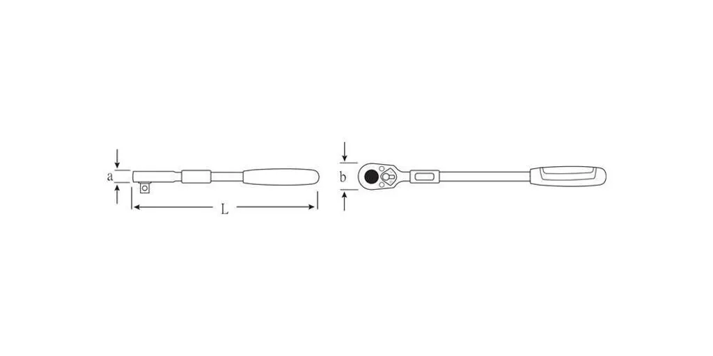 Cliquet extensible réversible 1/2 pouce pour serrage de précision - 2