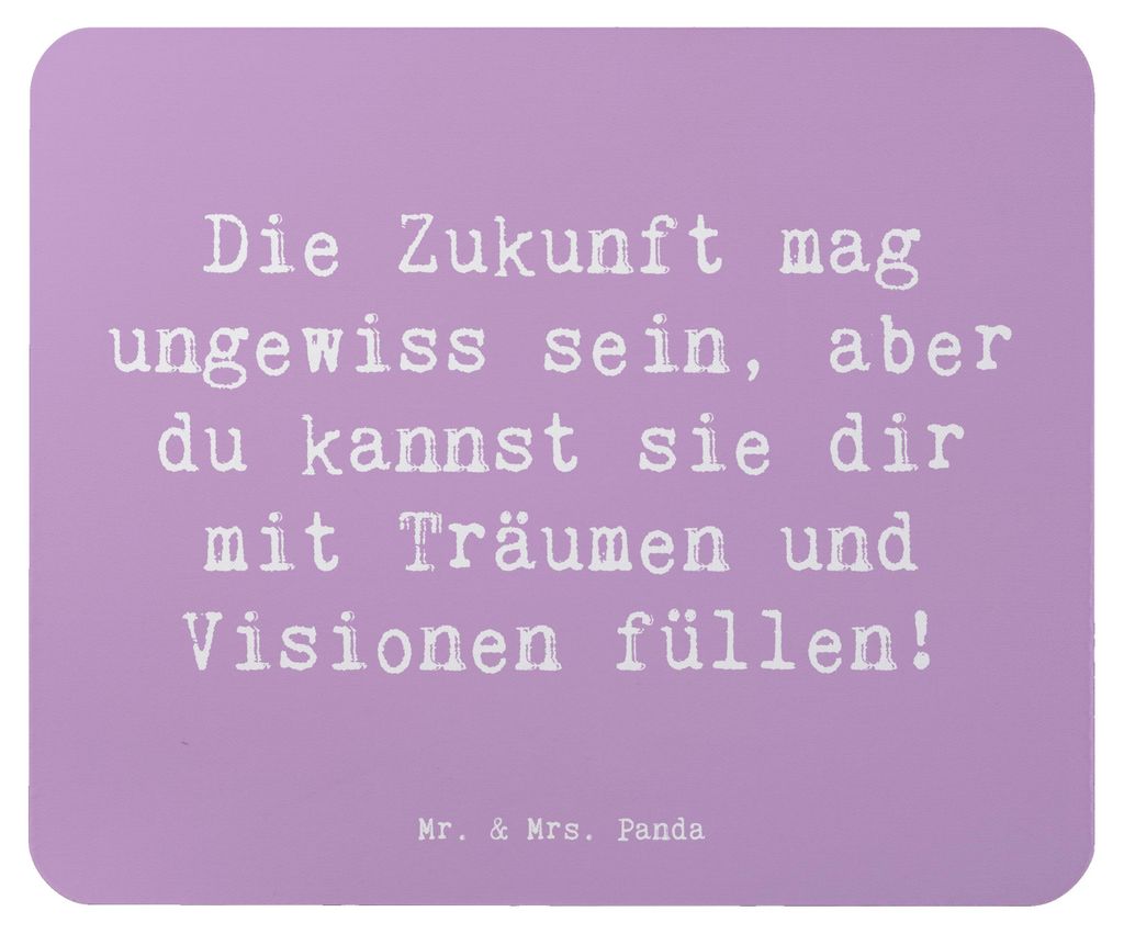 Mr. & Mrs. Panda Mousepad Spruch Zukunftsplanung Ungewissheit annehmen - Lavendeltraum - Geschenk, Trost, mousematte, Abenteuer, Zuversicht, Mutmac...