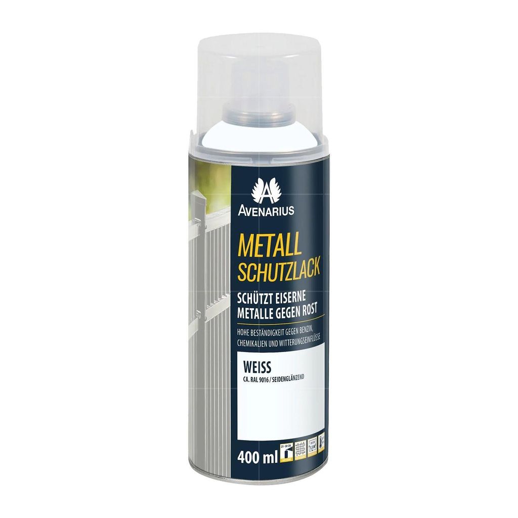 AVENARIUS Metallschutzlack 0.4 Liter Weiss Seidenglänzend