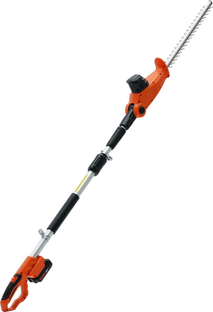 Teleskop Heckenschere 20V Heckentrimmer Kupfermotor 17.500U/min Elektroheckenschere 46cm Klingenlänge 188–239cm Ausziehbar 16mm Schnittdurchmess...