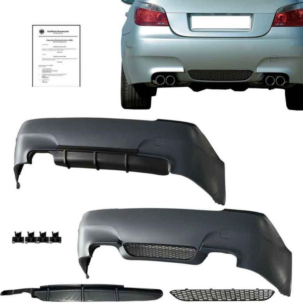 Stoßstange hinten +- PDC ABE* 2 Ausgänge paßt für BMW 5er Produktbild 