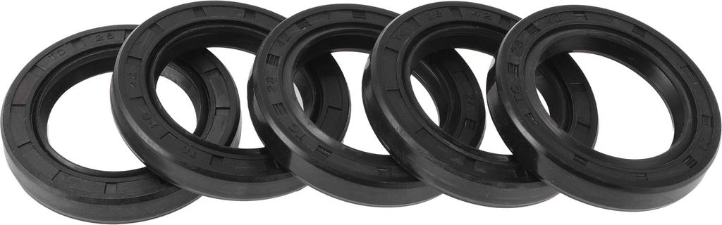 5 Stück Drehwellendichtung Hochdruck-Öldichtung 28x42x7mm Schwarz Nitril 70 Shore-Gummi
