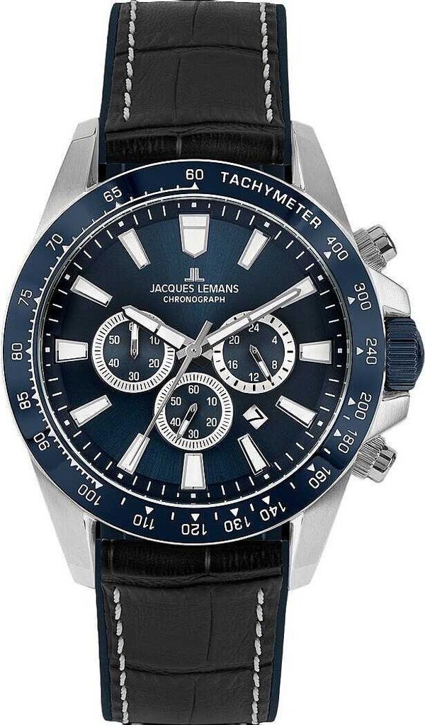 Jacques Lemans 1-2140B Liverpool Chronograph Herrenuhr 48mm 10ATM