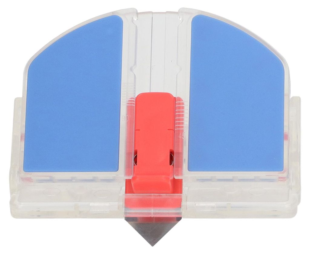 Verstellbarer Papierschneider mit doppelseitiger Klinge (45° Schrägschnitt, 90° Gerader Schnitt), tragbarer Kunststoff-Papierschneider für KT B...