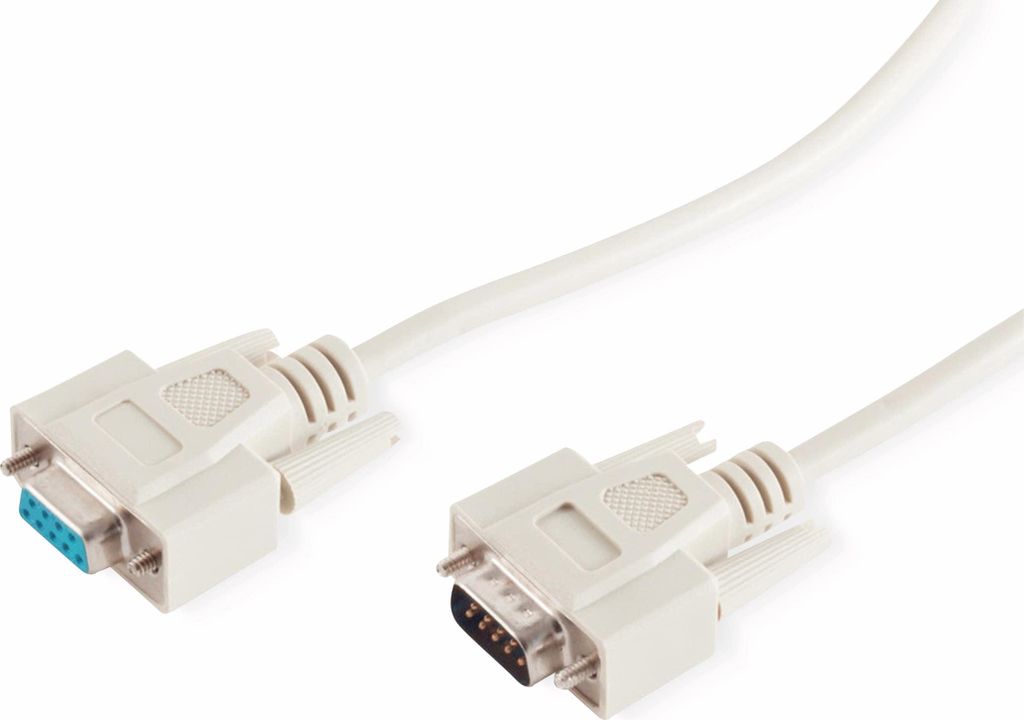 9 Pol Sub-D Kabel, vergossen, Länge: 2,0 m, Stecker-Kupplung (1100421)