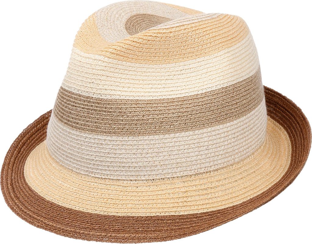 Mayser Svenja feiner knautschbarer Borten-Trilbyhut modisch gestreift