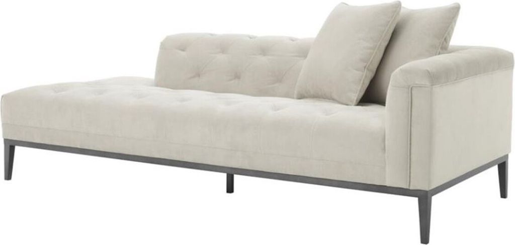 Casa Padrino Luxus Sofa Hellgrau Rechtsseitig 220 x 96 x H. 66 cm - Hotel Möbel