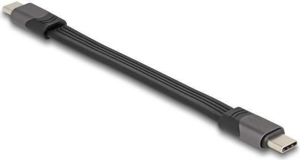 Cavo USB-C Piatto Delock 80099 15cm: Carica Rapida e Stile Unico