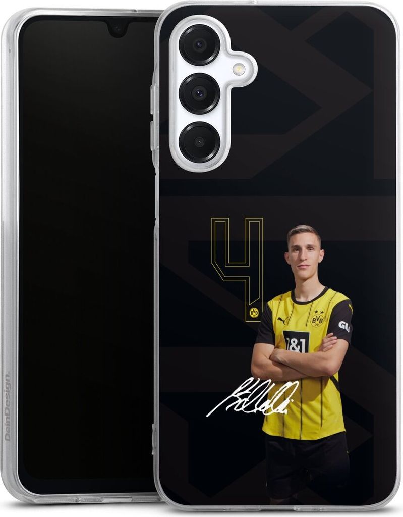 DeinDesign Handyhülle für Samsung Galaxy A16 5G Silikon Hülle Case Smartphone Schutzhülle Borussia Dortmund Offizielles Lizenzprodukt Nico Schl...