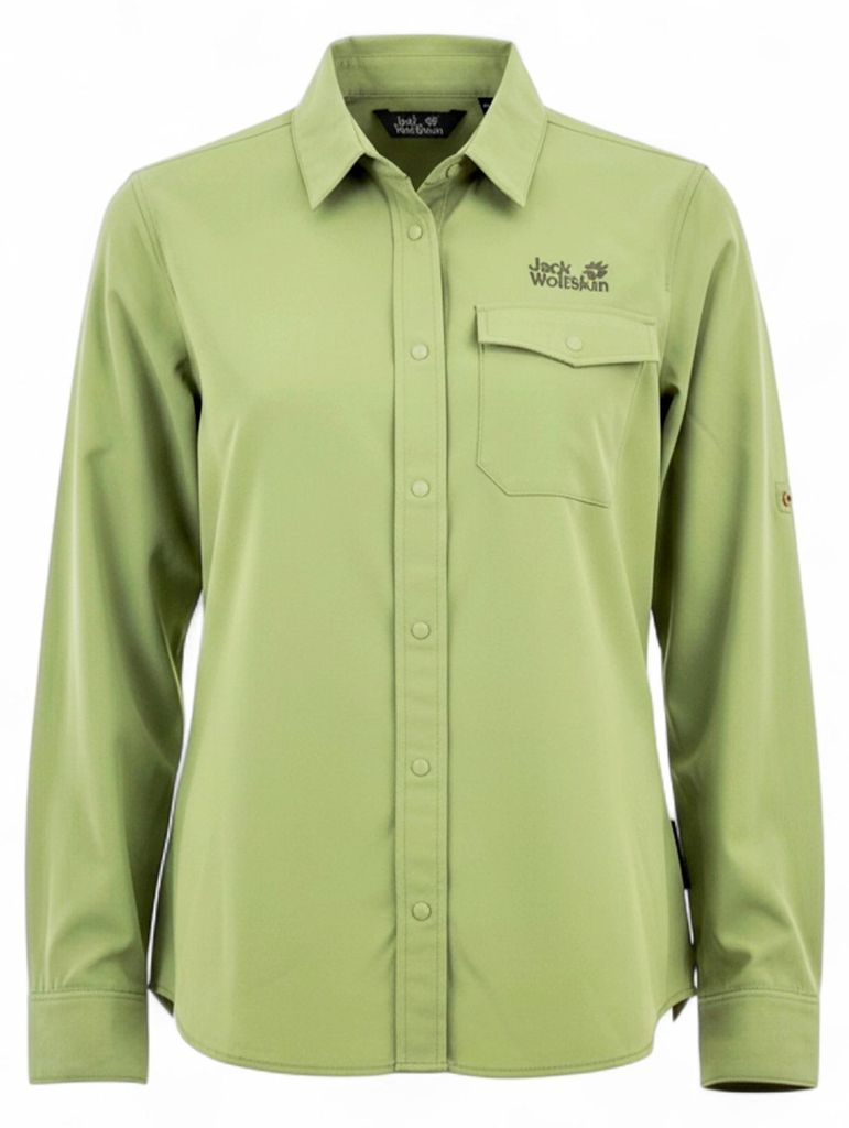 Jack Wolfskin Treasure Hunter Kinder Longsleeve Shirt Hemd Funktionsshirt Blau Größe 128