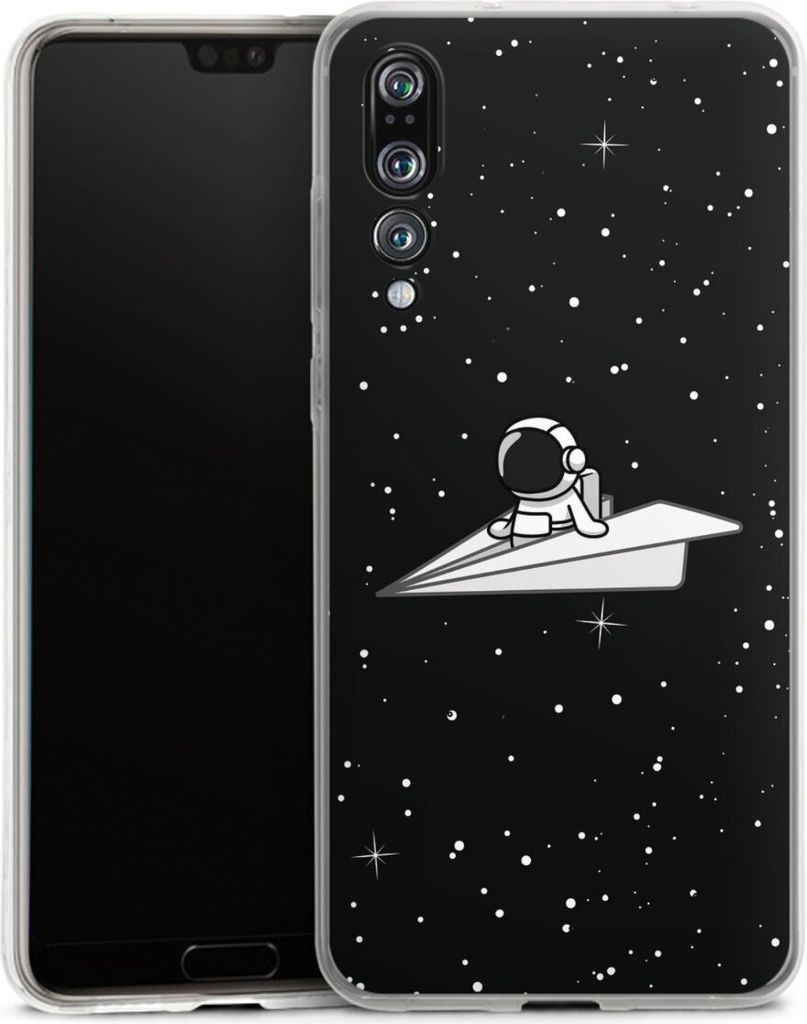 DeinDesign Handyhülle für Huawei P20 Pro Silikon Hülle Case Smartphone Schutzhülle Astronaut Comic Papier
