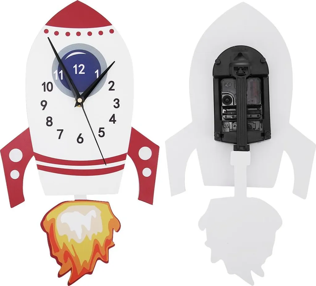Sommeil protégé : horloge murale silencieuse enfant balancier cartoon