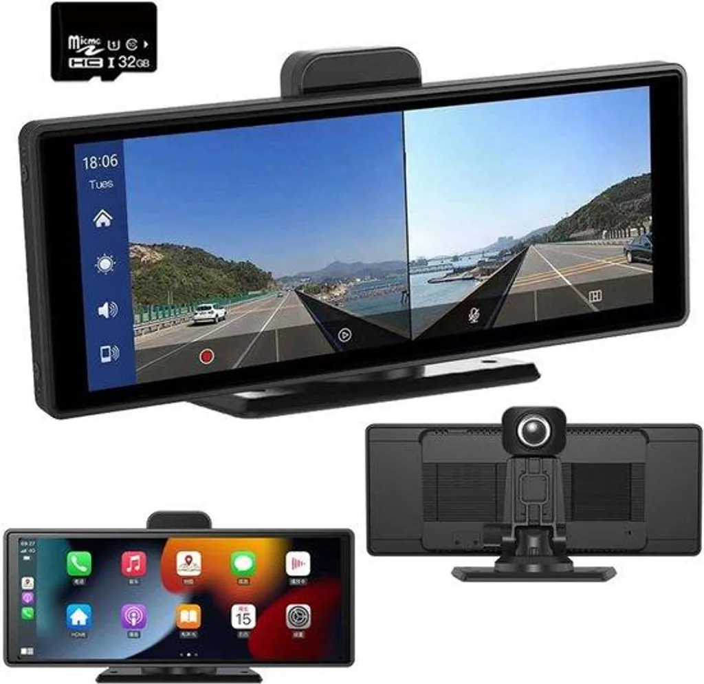 Station multimédia voiture Android 10 pouces avec caméra de recul