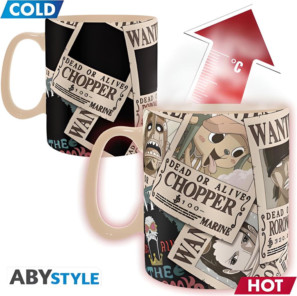 ONE PIECE - Mok met warmtegevoelige print - 460 ml - Productafbeelding 