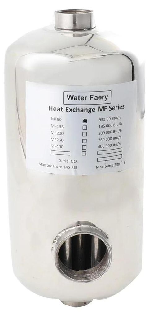 Pool-Wärmetauscher - Wärmetauscher-Einheit - 28 kW - Edelstahl - Für Schwimmbecken, Whirlpools & Solaranlagen